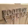 Football Rack 5 Hooks Football Bedroom Medals kit Gown Coat