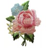 Unbranded #4028 3" Pink Peony Bouquet Flower Embroidery Iron On Applique Patch