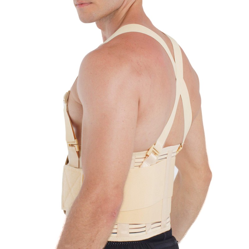 Neotech Care Adjustable Back Brace Lumbar Support Belt with Suspenders,