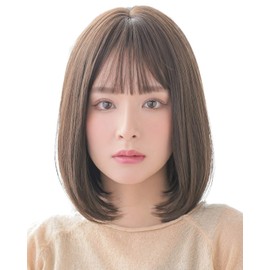 AQUADOLL wg324MBK Wig, Bob, Full Wig, Black Hair, Blonde, Pudding, One Size Fits Most, MBK. Matte Black