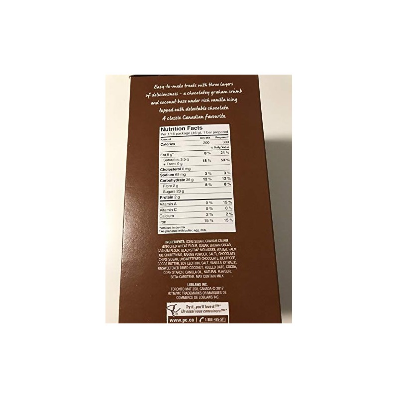 President's Choice Nanaimo Bar Baking Mix 740g {Imported from Canada}