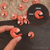 Framendino, 15 Pack Artificial Shrimp Figures Lifelike Plastic Cooked Fake