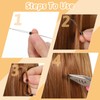 YBEATY 12 Pcs Extension Loop Needle Hair Threader Wire Pulling