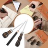 BOHUIZ 3 Pcs Scratch Awl Tool with Wooden Handle Leather