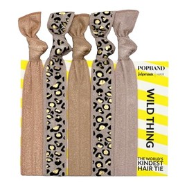 Popmask Wild Thing Knot Hair Bands, Stretchy Hair Bobbles in Assorted Colours, Versatile Hair Accesories for Women, 5 Hair Ties