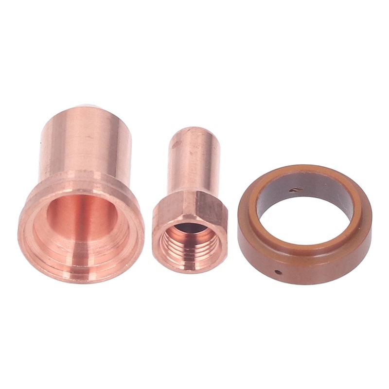 21Pcs Electrode Nozzle Set Brass 1.3mm Dia Nozzles Plasma Cutting