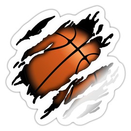 Spreadshirt Basketball Gifts Ball Sports Basketball Gift Ideas Stickers, 10 x 10 cm, Glossy White