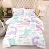 NINENINE Twin Bedding Sets for Girls Dinosaur Comforter Set Princess