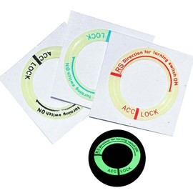 EsiFare Key Bezel Ignition [Set of 3] Key Cylinder Sticker Luminous Car Ignition Switch Sticker Car Luminous Ring Sticker Luminous Car Ignition Key Ring Sticker Start Stop Button Fluorescent Key Ring