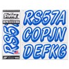 STIFFIE Whipline White/Blue 3" Boat & PWC Registration Decals •
