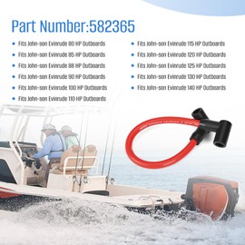 9.5"Spark Plug Wire Set fit Johnson Evinrude 80-140 Hp V4 outboards 582365 Ignition Spark Plug Wires