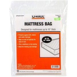 U-al Standard Queen Mattress Bag – Moving & Storage Cover for Mattress or Box Spring – 92" x 60" x 10" - Color: Full Mattress - 87" x 54" x 10"