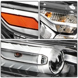 Headlight Assembly Fit 2013-2014 For Ford Taurus Gray Gray Housing Clear Lens Passenger Side FO2503310DG1Z-13008-A