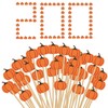 200 Pcs Fall Pumpkin Cocktail Sticks Decoration, Handmade Fancy Party