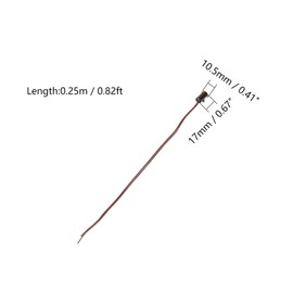 Fielect 5pcs N.C. Recessed Wired Security Window Door Contact Sensor Alarm Magnetic Reed Switch Brown RC-33