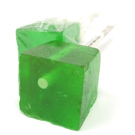 Hard Candy Cube Lollipop Suckers: Individually Wrapped Flavored Sucker Pack by Espeez - Old Fashioned Square Party Pops in Bulk - Green Apple, 24 Count