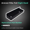 OLIMPOCICLI 1984-1989 Corvette Armrest Filler Pull Right Hand Plastic, 2pcs