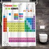 Enzege Waterproof Periodic Table Bath Curtain Anti-Mould Bathroom Shower Curtain