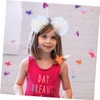 Beavorty Sets Tinsel Headband Festive Headband Small Pompom Hair Hoop