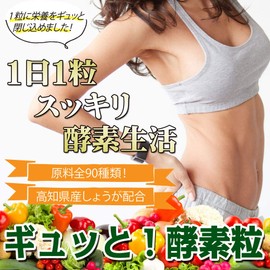 (Concentrated) 90 Vegetable Fermenting Extracts! "Wild Grass Enzyme Diet Supplement Gutto Enzyme Grain (Domestically Produced: 750 Pesticides Inspected in Japan)" Kochi Prefecture Ginger and Ceramic Cames (1 Capsules Per Day Value for Approximately 4 Mon