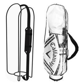 (GINO) Transparent Skeleton Golf Caddy Bag Case Travel Cover with Dedicated Case [Fits 9.5 Types / 48 inches] Golf Bag No Brand