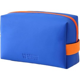 Makeup Bag Portable Travel Cosmetic Bag for Women, Beauty Zipper Makeup Organizer PU Leather Washable Waterproof (Light Blue) - Color: 002 Blue