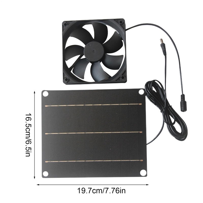 Solar Panel Exhaust Fan - 30W Solar Ventilation Fan for
