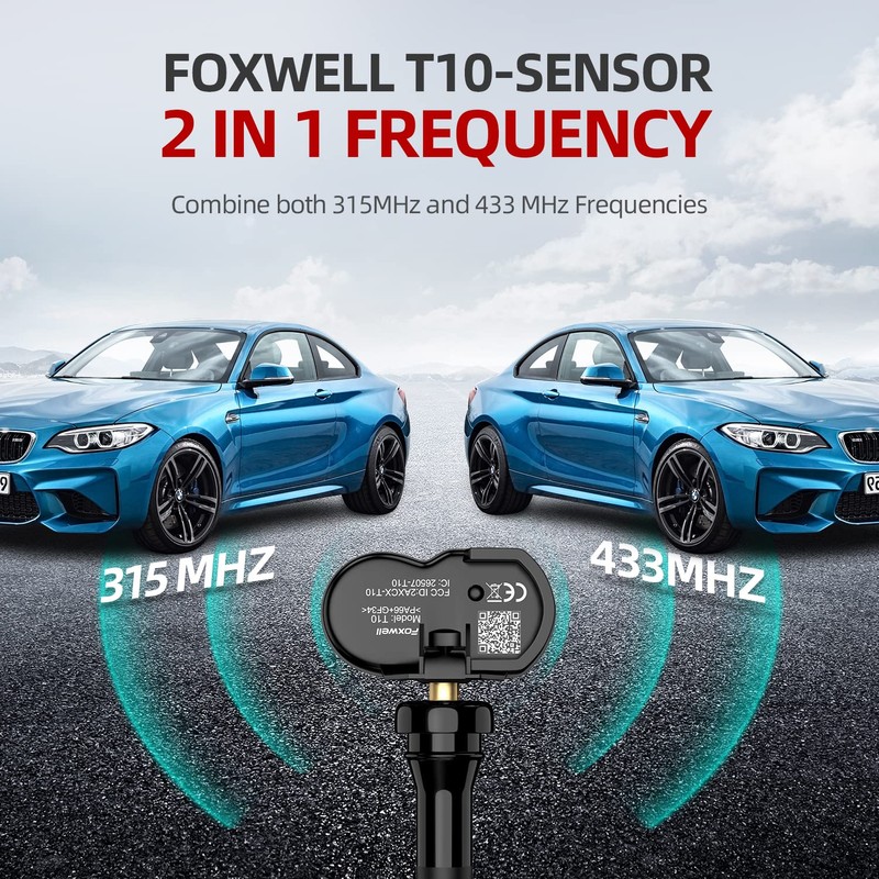Foxwell T10 Programable Universal TPMS Sensor 433/315Mhz.