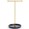 HQSHNY Gold Jewellery Stand - 15 cm Ceramic Base x