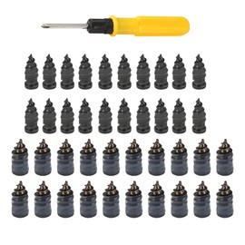 X AUTOHAUX 41pcs Tire Rubber Vacuum Tyre Repair Nails with Screwdriver for Car