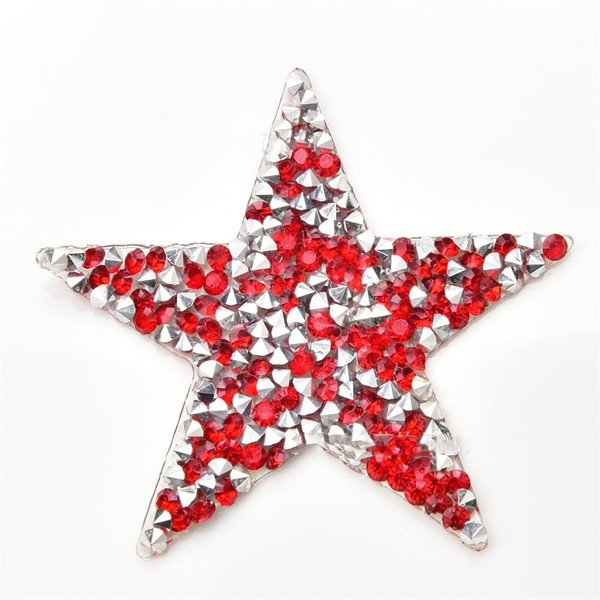 Pack of 10 Glitter Stars Iron-On Glitter Five-Pointed Star Sequin