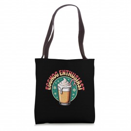 Eggnog Enthusiast Funny Holiday Drink Tote Bag