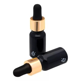 Envaline Frasco Gotero 10 Ml Coated Pipeta Premium Bulbo Negro 5pz