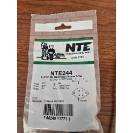 NTE Electronics NTE244 TRANSISTOR PNP SILICON DARLINGTON 80V IC=8A TO-3 CASE