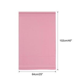 PATIKIL Blackout Door Curtain, 25 Inch W x 40 Inch L French Window Door Half Curtain Thermal Insulated Blackout Shades with Adjustable Tie Back for Kitchen Home, 1 Panel, Pink