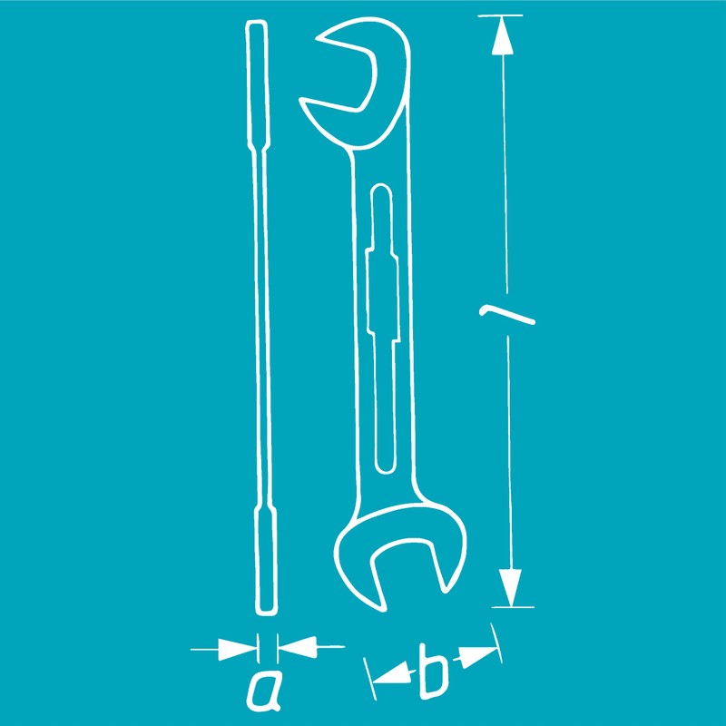 HAZET(ハゼット) ダブルオープンエンドスパナ(両口スパナ) 440-5 超薄口タイプ