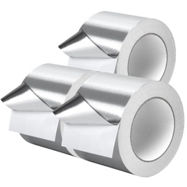 DGSL Aluminum Foil Tape, 3in x501ft(3.9 mil)-3 Pack Silver Metal High Temperature Heavy Duty HVAC Tape for Ductwork, Sealing, Patching, HVAC