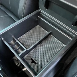 CDEFG for 2024 Telluride Center Console Organizer Tray for Kia Telluride 2024 2023 2022 2021 2020 Armrest Tray Storage Box Insert Tray Coin Container Telluride Interior Accessory (Black Trim)