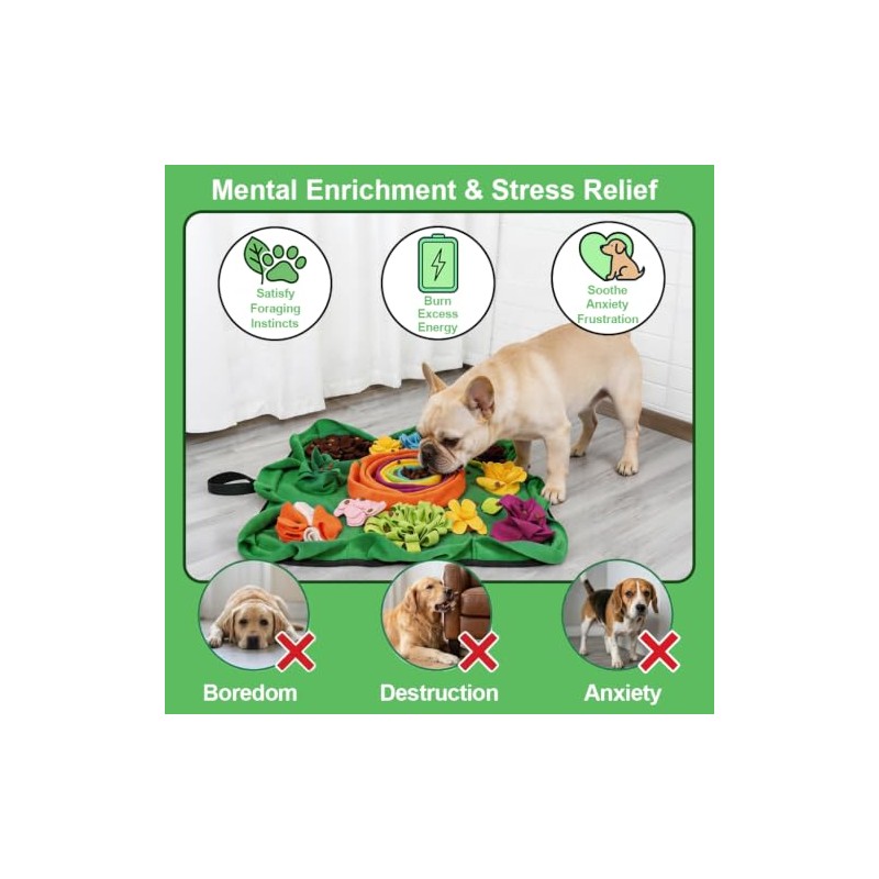 Vextronic Alfombrilla para Olfatear para Perros De Razas Grandes, Pequeñas