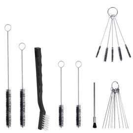 17pcs Multi-Purpose Spray Gun Cleaning Kit,Nylon Brushes Paint Gun Cleaning Kit Mini Brushes & Needles for Clean Airbrush Nozzles Spray Guns Tattoo Equipment (17)
