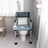 Costway 4-in-1 Commode Chair Folding Bedside Chair Seat Adjustable w/Detachable