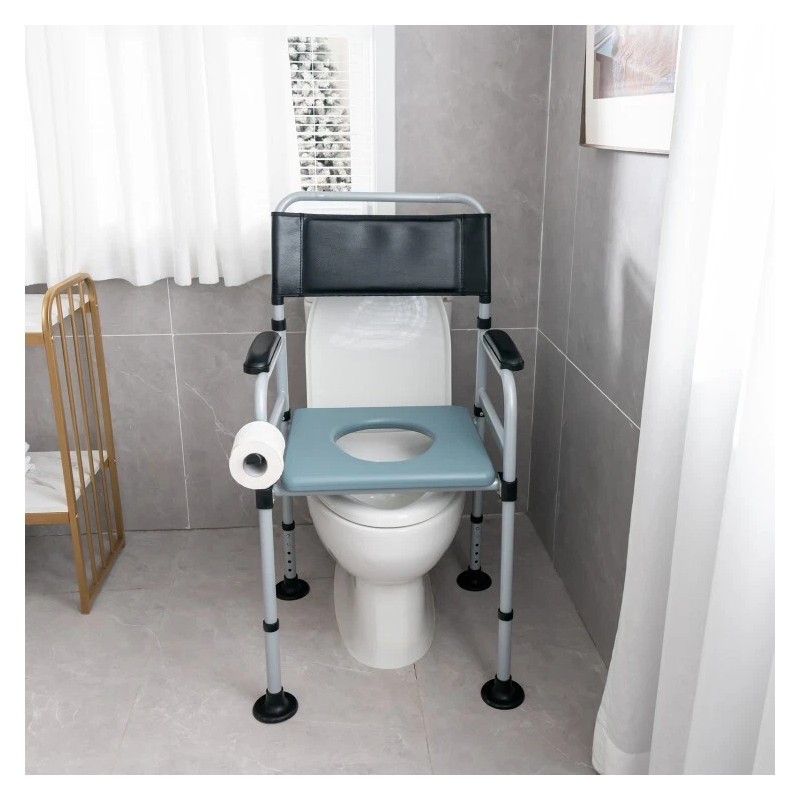 Costway 4-in-1 Commode Chair Folding Bedside Chair Seat Adjustable w/Detachable