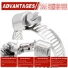 Brintek 202PCS Hose Clamp Assortment, 1/4”-2”(6-51mm) Adjustable Stainless Steel Worm