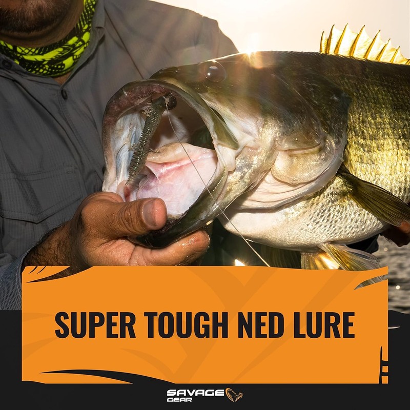 Savage Gear NED Salamander Fishing Bait, Mojito, Realistic Contours, Colors