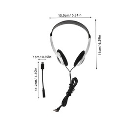 Outanaya Wired Retro Ear Headphones for School Classrooms and Libraries High Fidelity Audio Vintage Design Compatible with Computers and Cell Phones