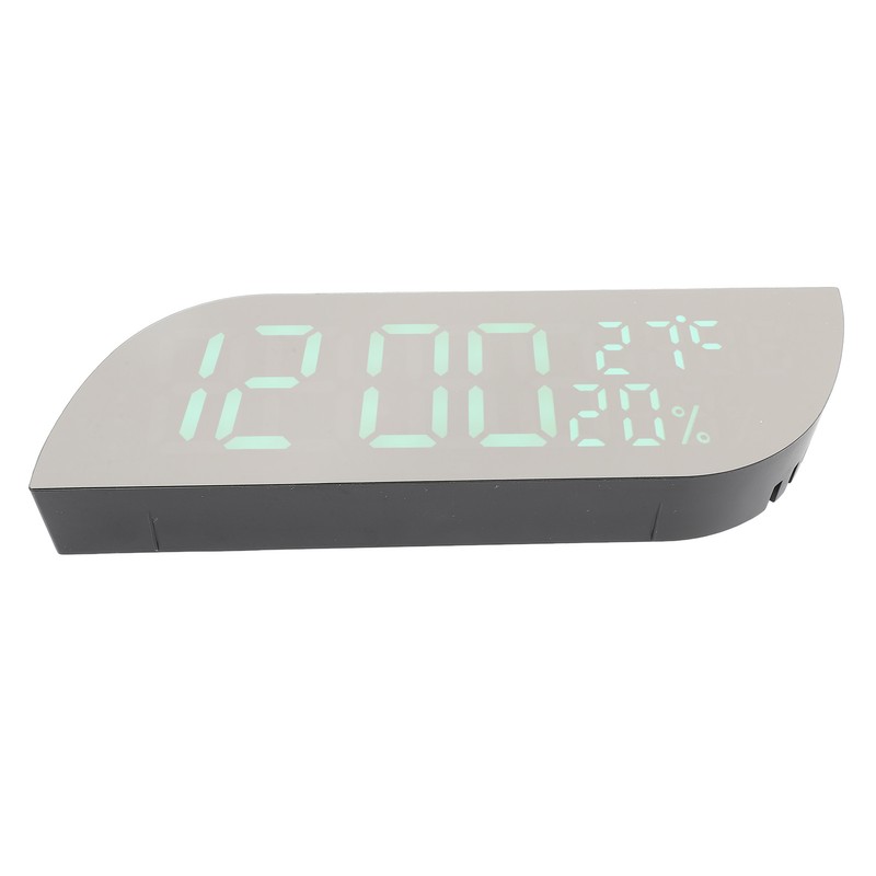 Digital Alarm Clock Multifunction Innovative Silent Temperature Humidity LED Mirror
