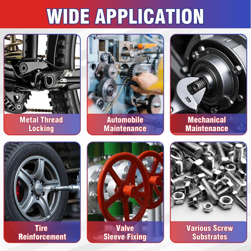 Vigorder Thread Lock Medium and High Strength, Thread Locker for