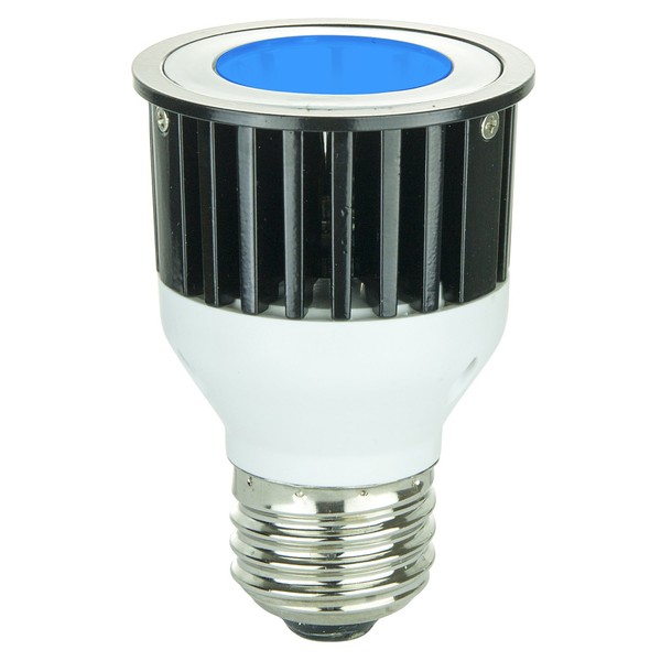 Sunlite 80211-SU JDR/1LED/3W/MED/B LED 120-volt 3-watt Medium Based MR16 Lamp, Blue