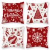 Kesote 45*45 Decorative Square Linen Cushion Cover Christmas Pillow Case