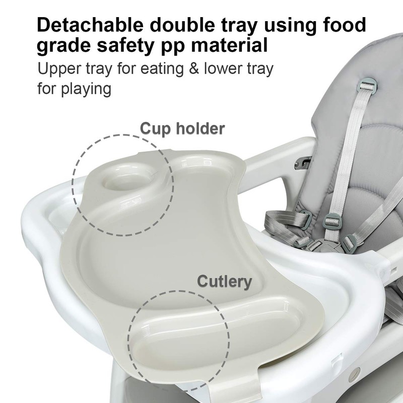 INFANS 3 in 1 Baby High Chair, Convertible Toddler Table